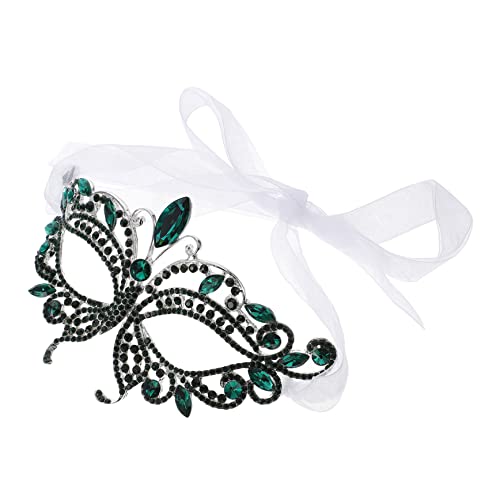 Holibanna Halbgesichtsdesign Damen Maskerade Maske Karnevalsmaske Strass Halloween Damenmaske von Holibanna