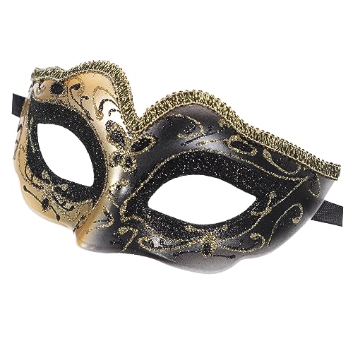 Holibanna Halbmaske Für Kindermaske Skelettkinder Halloween-aufkleber Maskerademaske Für Realistische Gesichtsmaske Für Halloween-partymaske Plastik Black von Holibanna