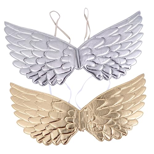 Holibanna Halloween Flügel Kinderkostüm Teilig Gold Silber Engelsflügel mit Elastischem für Karneval Cosplay Party und Weihnachtsfeier Holibanna Halloween Flügel Kinderkostüm Teilig Gold Silber Engelsflügel mit Elastischem für Karneval Cosplay Party und Weihnachtsfeier von Holibanna