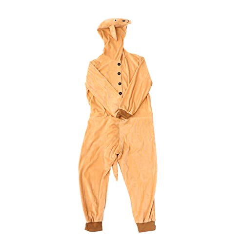 Holibanna Halloween Jumpsuit Cosplay Outfit Mit Kapuze Lustiges Kangaroo Einteiler Kostü Für Partys Und Bühnenauftritte Dunkelkhaki von Holibanna