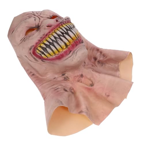 Holibanna Halloween-Maske masken halloween Raubtiermaske Horrormasken gruselige Maske Zombie halloween mitgebsel halloween oblaten Cosplay-Gesichtsmaske ängstliches Gesicht Emulsion Khaki von Holibanna