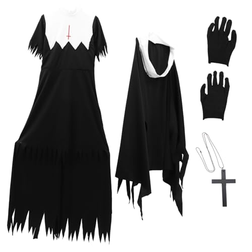 Holibanna Halloween Kostüm Für Erwachsene Nonne Outfit Scary Zombie Look Party Uniform Decor Prop von Holibanna