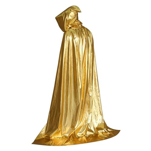 Holibanna Vergoldeter Umhang Cape Für Cosplay Unisex Kapuzenumhang Halloween Kostüm Kapuze von Holibanna