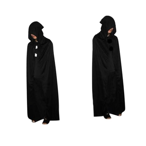 Holibanna Halloween Umhang Grim Reaper Mit Kapuze Schwarzer Kostümumhang Für Herren Ideales Accessoire Für Teufel Hexen Und Zauberer Perfekt Für Halloween Feiern Und Cosplay änge 170 von Holibanna