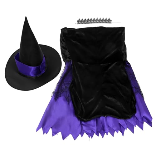 Holibanna Halloween-kleid Halloween-accessoires Halloween- Addams-kleid Kostüm Frauen Halloween Verkleiden Sich Mantel Vampir Hexenkleid Outfit Kleidung von Holibanna