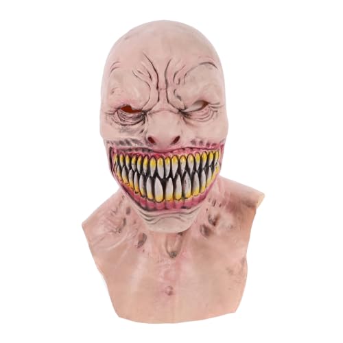 Holibanna Halloween-maske Gruselige Halloween-kostüme Gruselige Kostüme Unheimlich Gruselige Gesichtsmaske Clown-maske Menschliche Maske Cosplay-maske Zombie-maske Trump-maske Emulsion Khaki von Holibanna