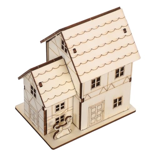 Holibanna Holzhaus Bausatz mit LED Beleuchtung DIY Holzhaus Modellbausatz aus Langlebigem Holz Interaktives Puzzle als Gehirntrainer Bemalbares Einzelstück für Kreative Wohnraumdekoration Holibanna Holzhaus Bausatz mit LED Beleuchtung DIY Holzhaus Modellbausatz aus Langlebigem Holz Interaktives Puzzle als Gehirntrainer Bemalbares Einzelstück für Kreative Wohnraumdekoration von Holibanna