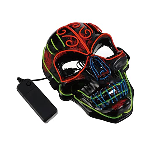 Holibanna Horror-kaltlichtmaske Gasmaske Zombie Leuchtende Maske Vollkopfmaske Staubmaske Led-maske Schädelmaske Halbes Gesicht Masken Halloween Maske Reinigen Geist Umweltschutz-pvc von Holibanna