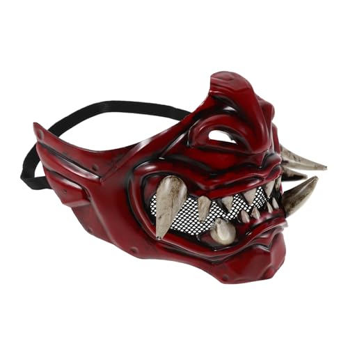 Holibanna Japanische Samurai Prajna Vollgesichtsmaske Rot Realistische Dämonen Hannya Cosplay Maske Leicht und Komfortabel für Halloween Karneval Kostüm party für Samurai Prajna fans Holibanna Japanische Samurai Prajna Vollgesichtsmaske Rot Realistische Dämonen Hannya Cosplay Maske Leicht und Komfortabel für Halloween Karneval Kostüm party für Samurai Prajna fans von Holibanna