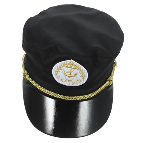 Holibanna Kapitänsmütze Baumwolle Atmungsaktiv Leicht Kostüm Mütze für Cosplay Party Segler Zubehör Schwarz Holibanna Kapitänsmütze Baumwolle Atmungsaktiv Leicht Kostüm Mütze für Cosplay Party Segler Zubehör Schwarz von Holibanna