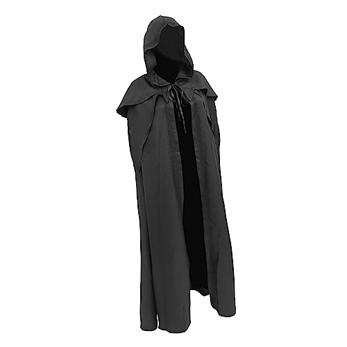 Holibanna 1 Stück Umhang in Voller Länge mit Kapuze für Halloween Cosplay-Party Cape für Erwachsene Schwarz von Holibanna