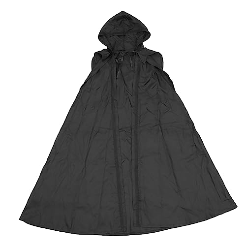 Holibanna Langer Schwarzer Kapuzenumhang Für Halloween Cosplay Kostüme Vintage Robe Cloak Für Partys Und Kostüme Größe von Holibanna