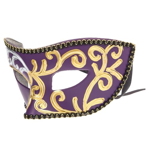 Holibanna Maske Kostüm Gesicht Mantel halloween mask hallowen masks fasching kleidung mask karnevalskleidung the mask Cosplay-Zubehör Partyzubehör Tanzparty-Requisite Plastik Violett von Holibanna