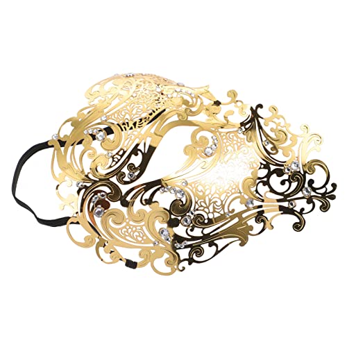 Holibanna Maske halloween mask hallowen masks under eye patches eye mask augenabdeckung Goldrand goldenes Auge Abschlussball Auge Party-Gesichtsdekor Performance-Dekor-Requisite Legierung von Holibanna