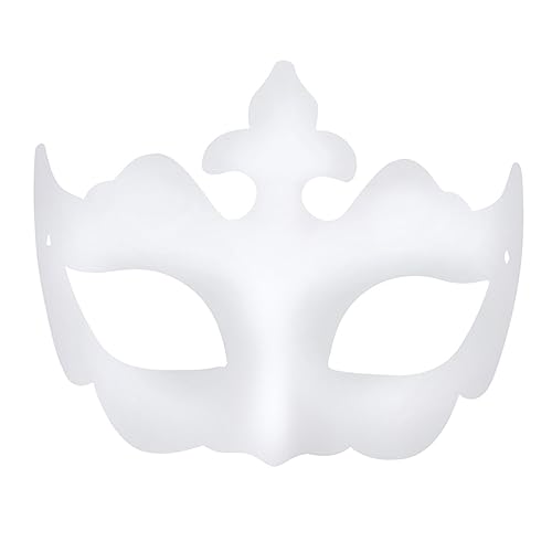 Holibanna Entfesseln Sie Ihre Kreativität Handgemachte Papiermasken Weiße Maske für Erwachsene Halloween Kostüme Maske Maskerade Krone von Holibanna