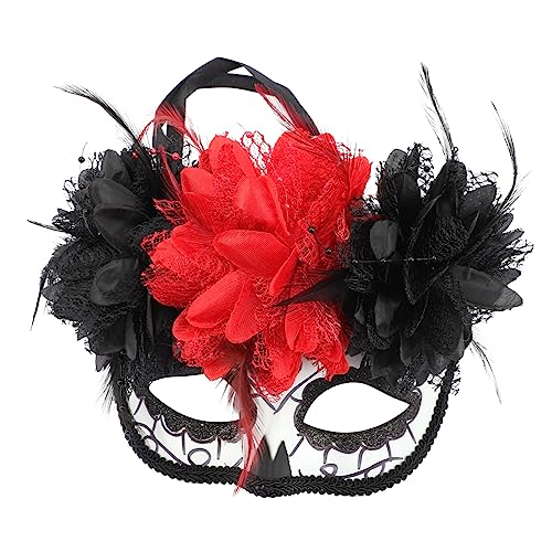 Holibanna Maskerade Maske Kostüme Tag Der Toten Maskerade Für Brillen Tag Des Toten Schädels Dekorationen Day-dead-kostüm Maskiert Halloween-maske Halloween-spitze Todestag Black Plastik von Holibanna