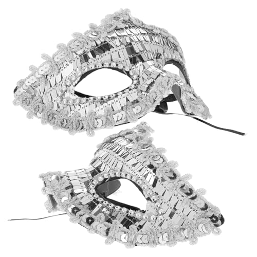 Holibanna Maskerade Maske Pailletten Karnevalsmaske Mit Schnur Glitzernde Halbgesichtsmaske Für Venezianische Erwachsene Cosplay Kostüm Kinderparty Abschlussball Bälle von Holibanna