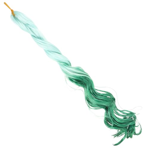 Holibanna Ombre-Perücke Perlen exklusiv Pferdeschwanz Zöpfe Halloween perücke perücken für Halloween Urlaubsverlängerungen Dreadlock-Extensions aus echtem Echthaar Hochtemperaturdraht Green von Holibanna