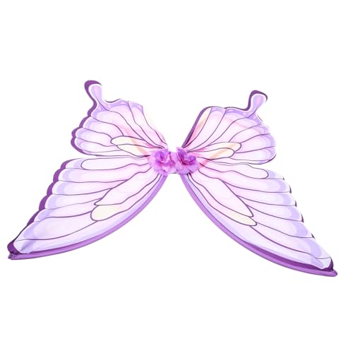 Holibanna Ostern verkleiden Cosplay Partyflügel schmetterlingsflügel kostüm Schmetterlinge Feenflügel wings costume buterfly Party-Flügel-Stütze Flügel für Mädchen Polyester Violet von Holibanna