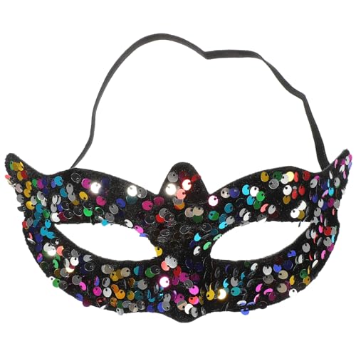 Holibanna Pailletten-Maskerade, Kunststoff, Karneval, venezianisch, Halloween, Cosplay, Party, halbes Auge für Frauen, bunt von Holibanna