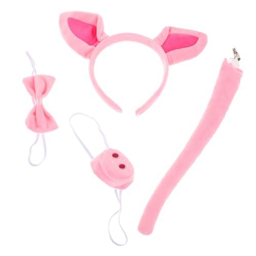 Holibanna Plüsch Schweineohren Haarreif Set mit Nase und Fliege Leicht Vielseitig für Halloween Cosplay Spa und Alltag Hübsches Rosa Tierkostüm Zubehör für Damen Holibanna Plüsch Schweineohren Haarreif Set mit Nase und Fliege Leicht Vielseitig für Halloween Cosplay Spa und Alltag Hübsches Rosa Tierkostüm Zubehör für Damen von Holibanna