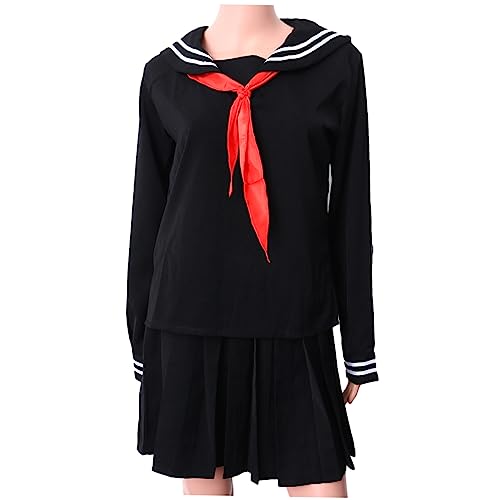 Holibanna Satz japanische schuluniform fasnachtskostüme faschingkostüme costumes for women Trendige Schuluniform dress for kleidung Matrosenkleid für Mädchen Schuluniform-Cosplay von Holibanna