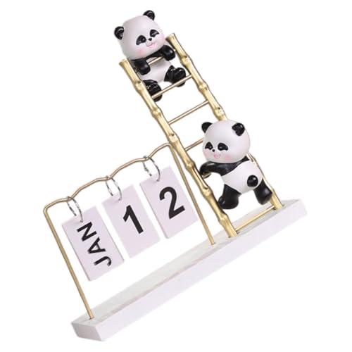 Holibanna Schreibtischkalender, Flip-Kalender, Retro-Kalender, Desktop-Panda-Dekoration, Kalender-Ornament von Holibanna