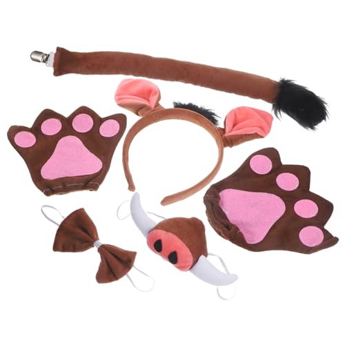 Holibanna Schwein Kostüm Weiches Stoff Partyaccessoire mit Schweineohren Stirnband Niedliche Nase Schleife und Braunen Handschuhen für Geburtstagsfeiern Halloween Karneval und Rollenspiele Holibanna Schwein Kostüm Weiches Stoff Partyaccessoire mit Schweineohren Stirnband Niedliche Nase Schleife und Braunen Handschuhen für Geburtstagsfeiern Halloween Karneval und Rollenspiele von Holibanna