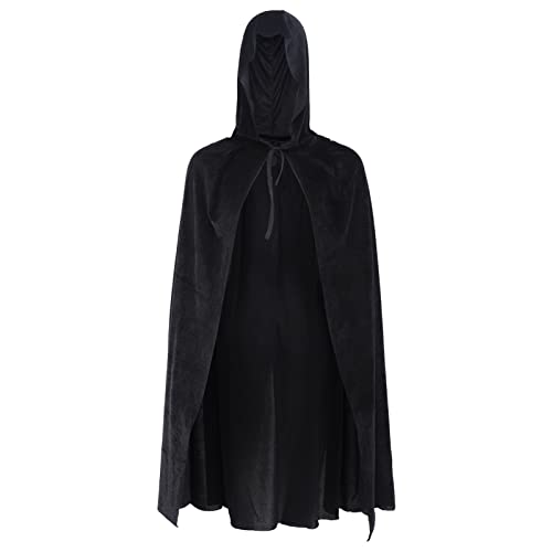 Holibanna Umhang Mit Kapuze Unisex Halloween Kapuzenmantel Umhang Cosplay-Kostüm Vampirumhang Umhang Für Weihnachten Halloween Maskerade Cosplay-Party (Schwarz Erwachsene) von Holibanna