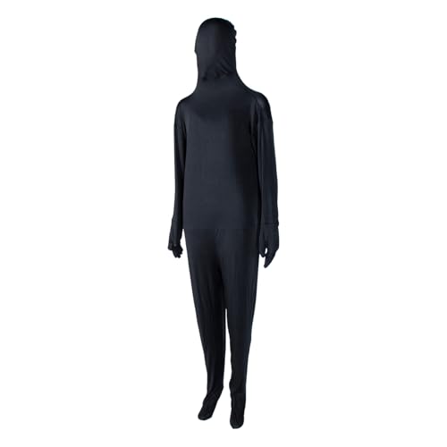 Holibanna Unsichtbarer Mann Cos Halloween-kapuzenmantel Lustiger Kostümanzug Cosplay Unsichtbarer Umhang Kapuzenumhang Cosplay Tragbarer Cosplay-bodysuit Für Erwachsene Black Elasthan von Holibanna