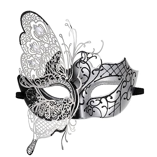 Holibanna Venezianische Halbgesichtsmaske Für Kostümparty Elegante Schwarze Maske Mit Strass Für Damen Für Maskenball Karneval Und Cosplay Requisiten von Holibanna