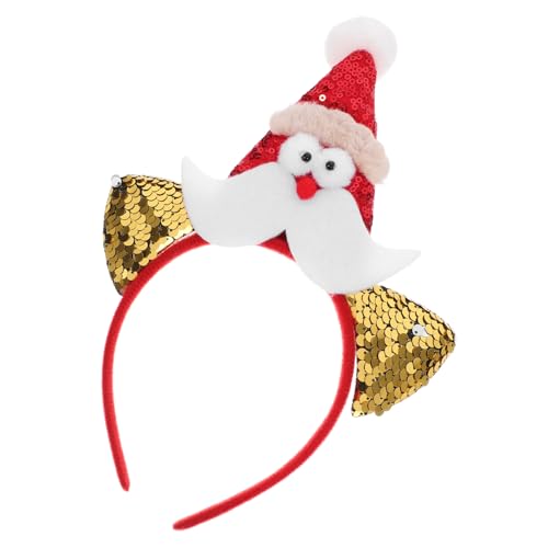 Holibanna Weihnachtsstirnband Weihnachtshaarband Weihnachts-Haarschmuck weihnachts haarschmuck weihnachtskopfschmuck Weihnachtsparty-Kopfreifen Party-Cosplay-Stirnband Plastik Golden von Holibanna