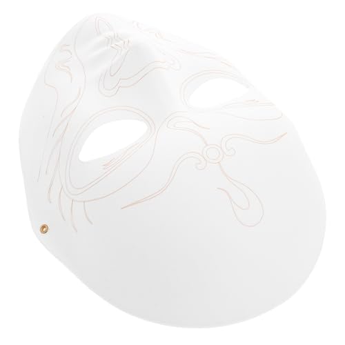 Holibanna Zellstoff-Maske Papiermaske Maskenmalerei Party Masken für Kinder masken für halloween kinderschminke Halloween-Masken weiße Halloween-Maske Bemalbare Tiermaske weiße Vollmaske von Holibanna