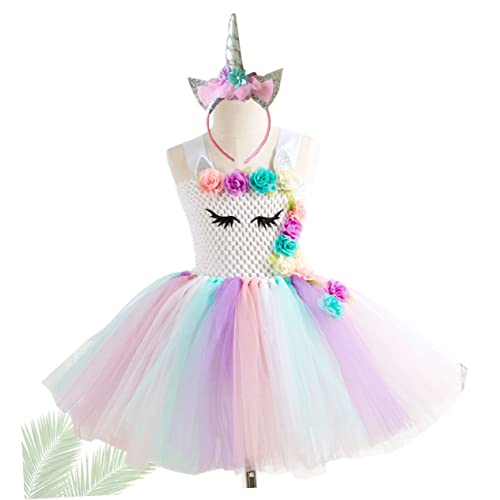 Holibanna ädchen Einhorn Tutu Kleid Mit Haarband Kostümset Für Perfekt Für Geburtstagsfeiern Halloween Und Cosplay 10 12 Jahre von Holibanna