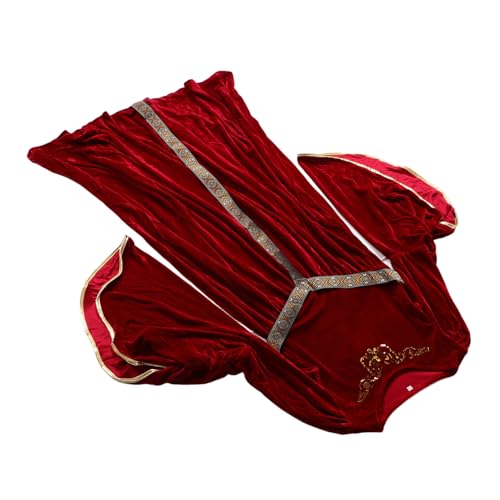 Holibanna ädchen Mittelalterliches Prinzessinnenkleid Mit Trompetenärmeln Rotes Cosplay Kostü Für Ideal Für Auftritte Und Partys Größe von Holibanna