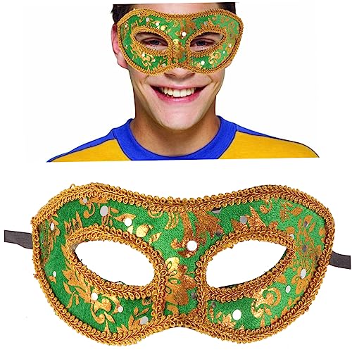 Holibanna karneval augenmaske halloween masken halloweenmaske weihnachtsmaske mouth mask faschingsmasken LED-Maske Maskerade-Maske Partymaske für Männer Maskerademaske für Männer Green von Holibanna