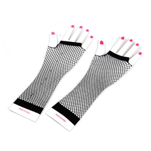 Holibanna lange Mesh-Handschuhe halloween kostüm halloween costume haloween kostüme halloweenkostüm orgien punkis Fischernetz Damen Handschuhe Netzstrümpfe lange Netzhandschuhe Gittergewebe von Holibanna