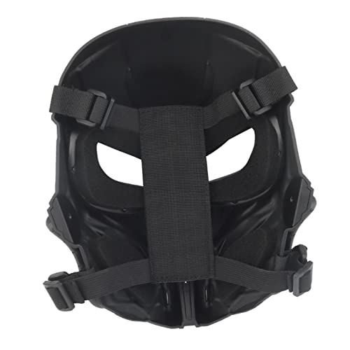 Holibanna -maske Terminator Karneval-cosplay Kostüm Outdoor- Raubtiermaske Spiel Wolf Mittelalterlicher Mantel Männer Maskieren Halloween Leuchtende Maske Nylon Black von Holibanna