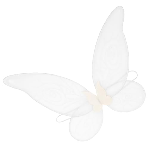 Holibanna schmetterlingsflügel butterfly wings Schmetterlingskuchendekorationen mit den Flügeln Fee Cosplay Flügel Cosplay Feenflügel Feenflügel-Ornament Engelsflügel Siebdruck Weiß von Holibanna