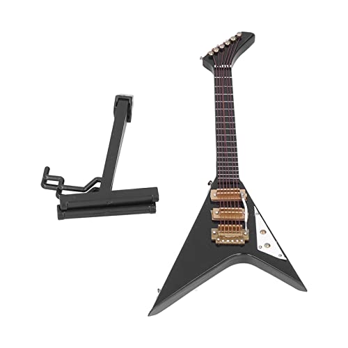 Holigie Mini Guitarra Grande, Alto Negro V Guitarra Mini Modelo De Instrumento Musical, Instrumento Musical para EL Hogar Casa De Muñecas Decoración Adornos De Cumpleaños von Holigie