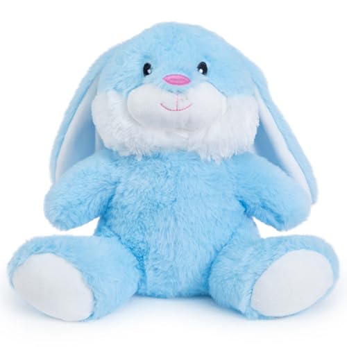 HollyHOME Plüschtier Hase, Osterhase, Plüschtier, blauer Hase, weich, niedliches Ostergeschenk für Kinder, Nichte, 25,4 cm von HollyHOME