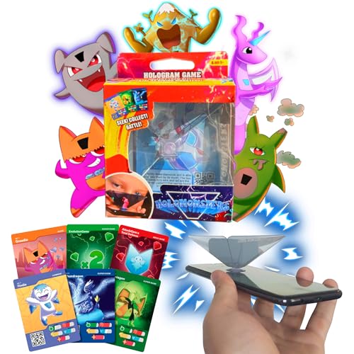 Holomonsters 3D-Hologram-Spiel Dual Pack - Interaktive Sammelkarten & Zubehör - 3D Hologramm Projektor, 6 Trading Cards, Handyspiel-App - Kartenspiele, Sammelkarten Packs & Sets für Kinder (2 Pack) von Holomonsters