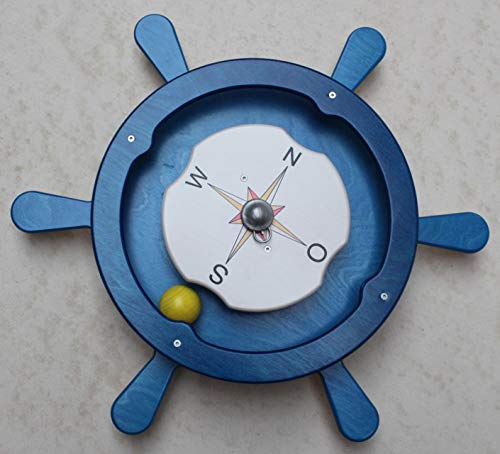 Wandspiel Steuerrad mit Kugel / Drehspiel / Material: Holz / Durchmesser: 48 cm / für Kinder ab 3 Jahren geeignet Wandspiel Steuerrad mit Kugel / Drehspiel / Material: Holz / Durchmesser: 48 cm / für Kinder ab 3 Jahren geeignet von Holz Klang & Spiel