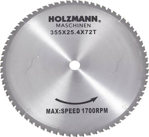 Holzmann Maschinen MKS355SB MKS355SB Hartmetall Kreissägeblatt 355 x 25.4mm Zähneanzahl: 72 1St. von Holzmann Maschinen