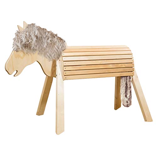 Holzpferd - Smilla kreative Reitstunden - hilft bei der Motorik - Handgefertigt in Deutschland - ohne Lasur - melierte Mähne - 80cm Sitzhöhe Holzpferd - Smilla kreative Reitstunden - hilft bei der Motorik - Handgefertigt in Deutschland - ohne Lasur - melierte Mähne - 80cm Sitzhöhe von Holzpferd