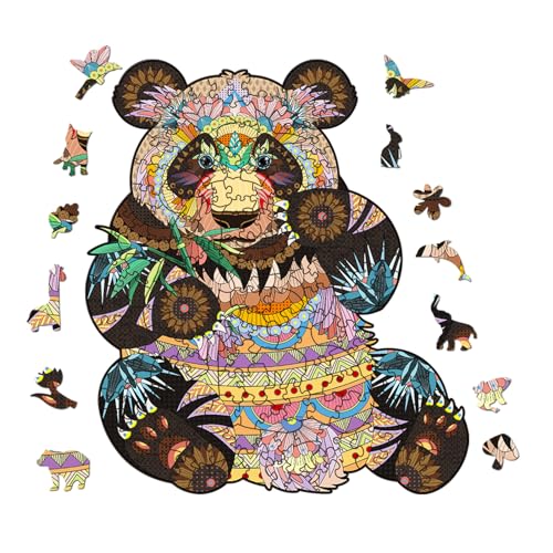 Holzsammlung Holzpuzzle Tiere, 300 Teile Holz Puzzle für Erwachsene Kinder, Wood Puzzle Unregelmäßige und einzigartige Rätsel, Geschenk Set Familienspiel von Holzsammlung