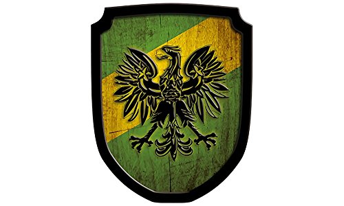 Holzspielerei Wappenschild Adler grün von Holzspielerei