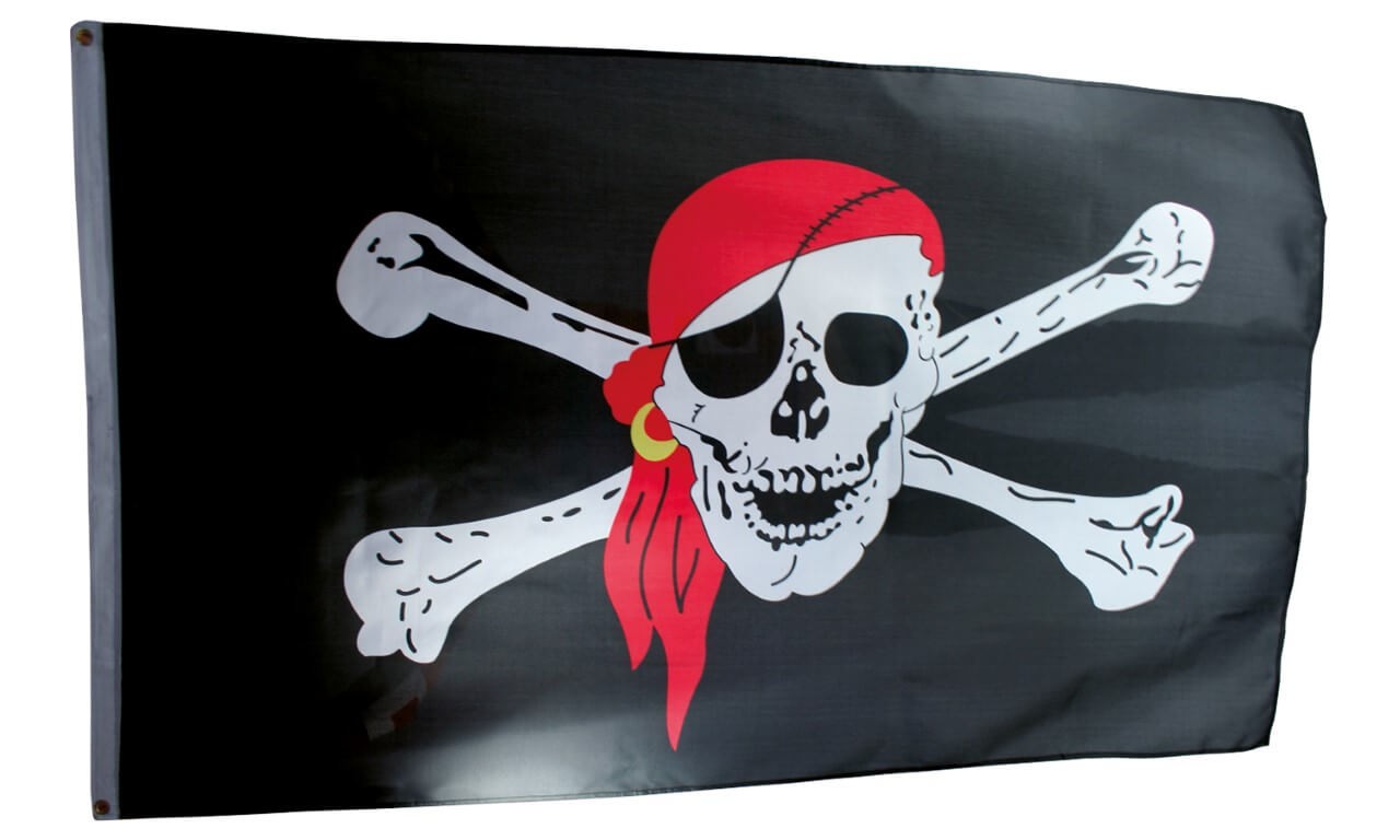 Piratenflagge groß von Holzspielerei