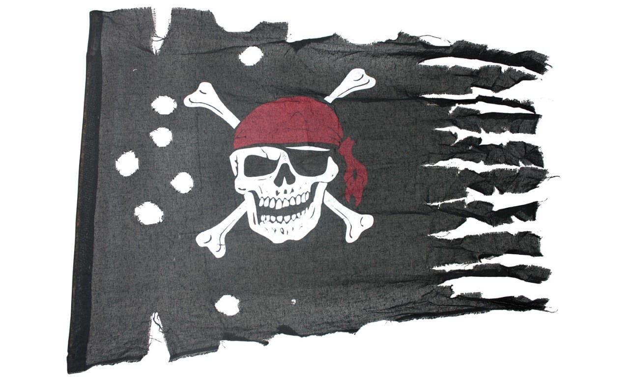 Piratenflagge rustikal, ohne Stange von Holzspielerei