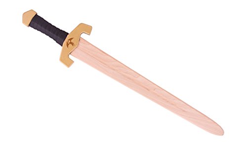 Ritterschwert Beowulf aus Holz für Kinder, ca. 60 cm lang - Spielzeug Schwert für kleine Ritter (gold) von Holzspielerei